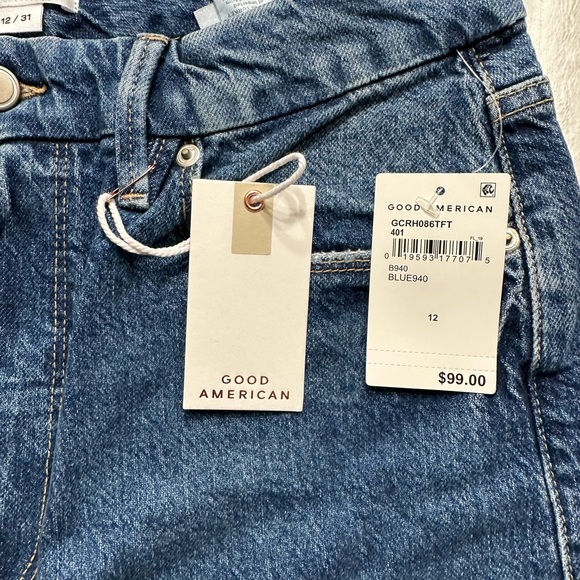 Good American Women’s Blue Jeans Good Classic Style Size 12/31 New With Tags - Picture 2 of 15
